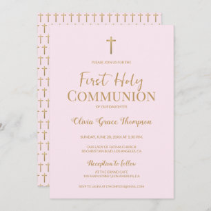 Rosa Goldkreuz Einladung