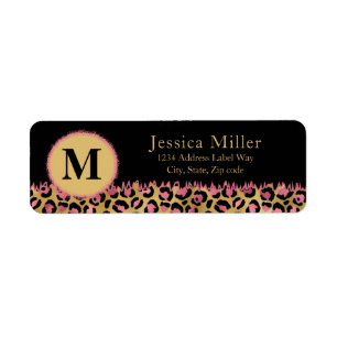 Rosa Goldleopard-Cheetah-Druckadresse