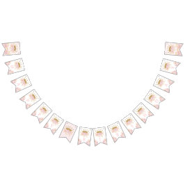 Rosa Goldmedaillengewinner Königliche Krone Geburt Wimpelkette