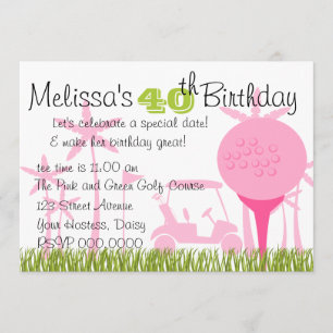 Rosa Golf Datum Einladung