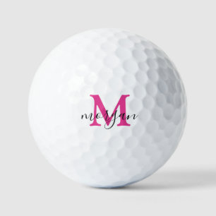 Rosa Golf-Geschenke für sie Frauen monogrammierte Golfball