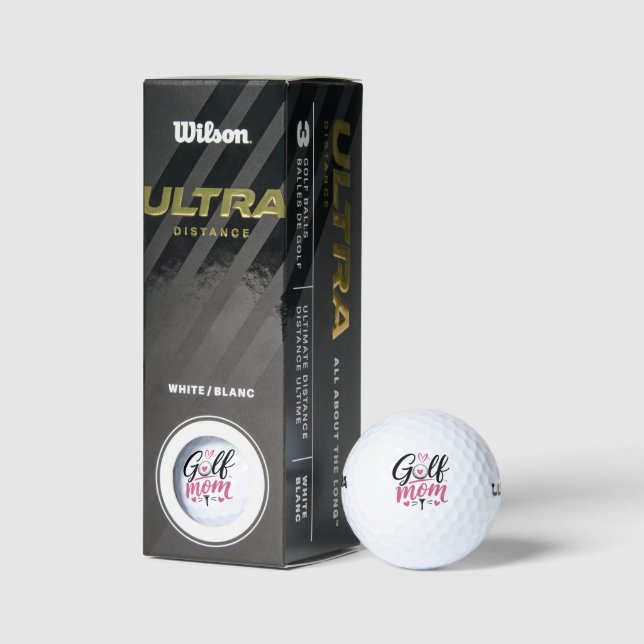 Rosa Golf-Mutter-Herzball-Kalligrafie Golfball (Verpackungen)