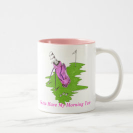 Rosa Golf-Tasche - got, um mein Morgen-T-Shirt zu Zweifarbige Tasse