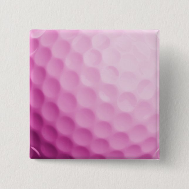 Rosa Golfball-Hintergrund kundengebundene Button (Vorderseite)