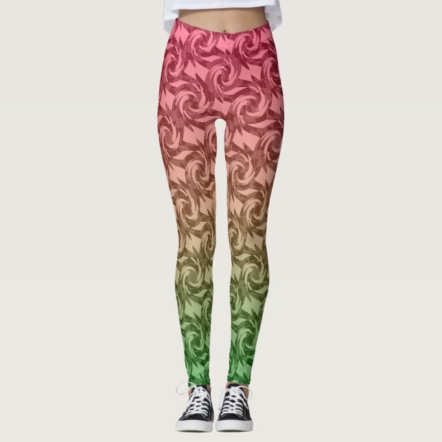 Rosa Gradient Leggings (Vorderseite)