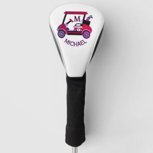 Rosa Grafikdesign, Premium-Leder Golf Headcover