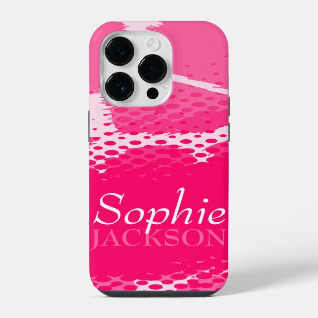 Rosa grafisches Tier iPhone-Case iPhone Hülle (Rückseite)