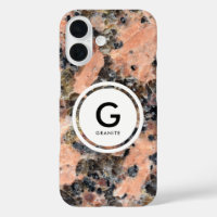 Rosa Granit Monogram - Rock Textur