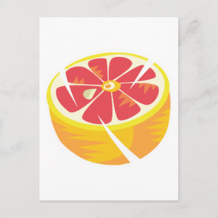 rosa Grapefruit Postkarte