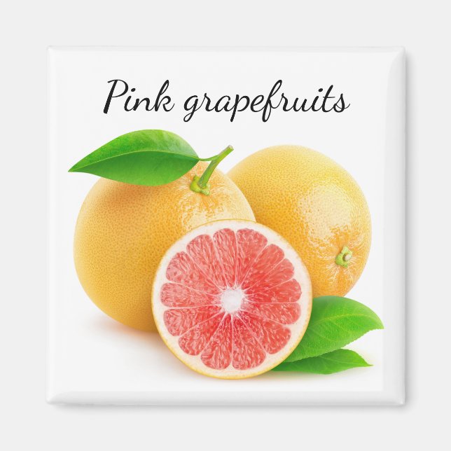 Rosa Grapefruits Magnet (Vorne)