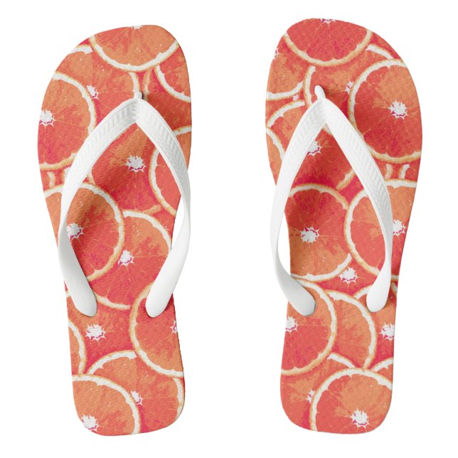 Rosa Grapefruitscheiben Flip Flops (Fußbett)