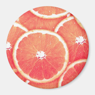 Rosa Grapefruitscheiben Magnet