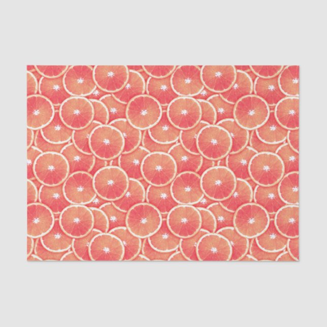 Rosa Grapefruitscheiben Seidenpapier (Vorderseite)