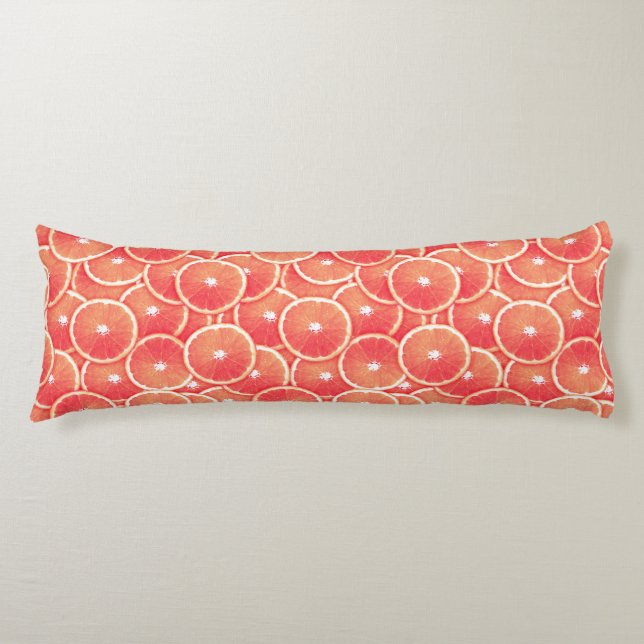Rosa Grapefruitscheiben Seitenschläferkissen (Vorderseite)