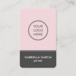 Rosa Grau - Modern Business-Logo-Visitenkarte Visitenkarte