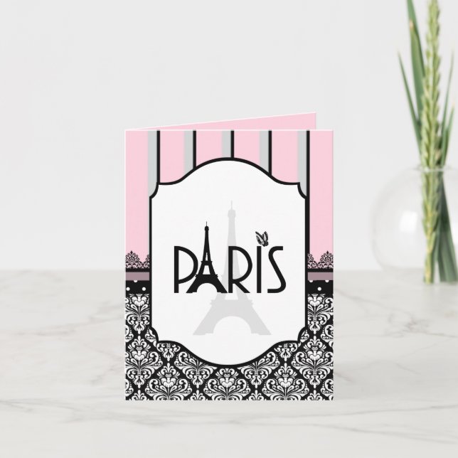 Rosa, grau, schwarz, Damast, Polka dot, Stripe ann Ankündigung (Vorderseite)