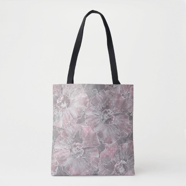 Rosa, grau, stilvoll, große Blume, rosa Blume, (Vorderseite)