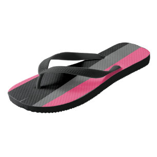 rosa, grau und schwarz abstrakt flip flops