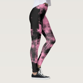 Rosa Grau und Schwarz Leggings