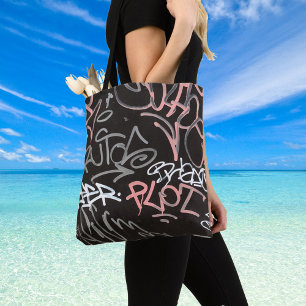 Rosa, Grau und Schwarz Urban Graffiti-Stil