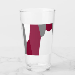 Rosa Grau und Weiß Abstrakt Glas