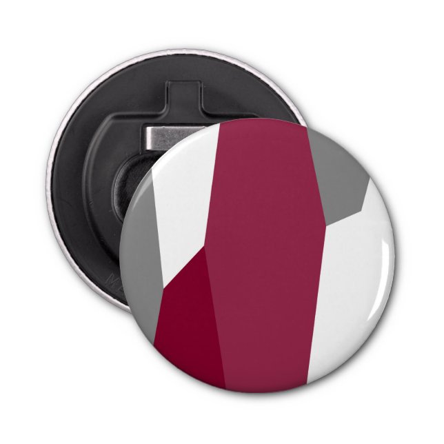 Rosa Grau und Weiß Flaschenöffner (Vorderseite)