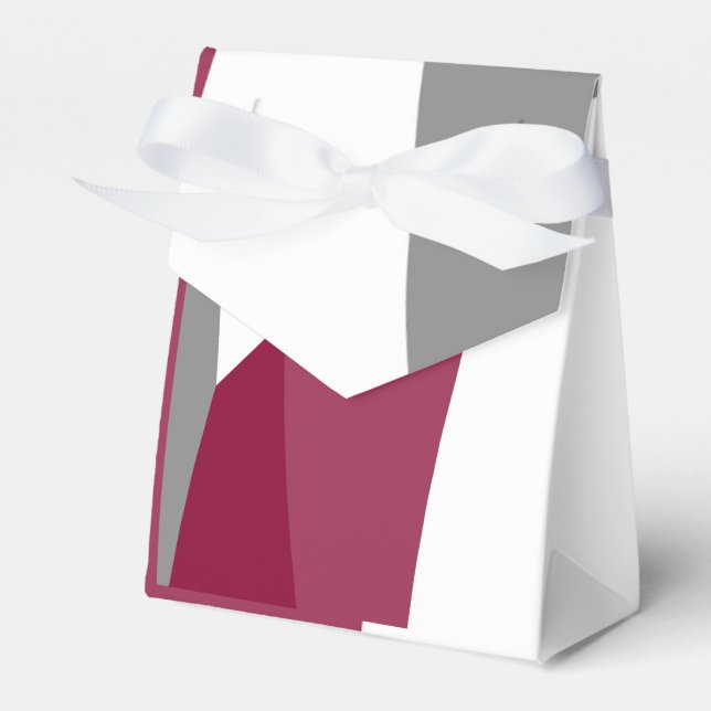 Rosa Grau und Weiß Geschenkschachtel (Vorderseite)