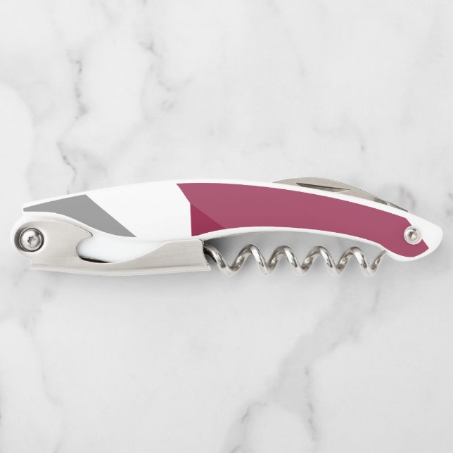 Rosa Grau und Weiß Kellnermesser (Vorderseite)