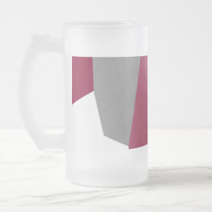 Rosa Grau und Weiß Mattglas Bierglas