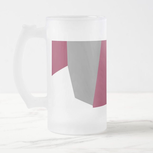 Rosa Grau und Weiß Mattglas Bierglas (Links)