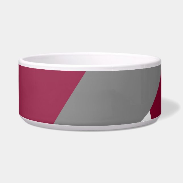 Rosa Grau und Weiß Napf (Rechts)