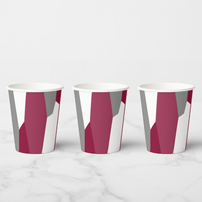 Rosa Grau und Weiß Pappbecher (Multi)