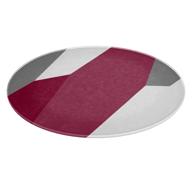 Rosa Grau und Weiß Schneidebrett (Ecke)