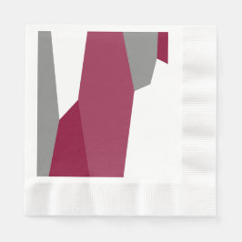 Rosa Grau und Weiß Serviette