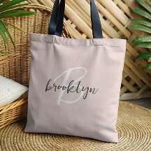 Rosa Grau Weiß Monogramm