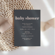 Rosa Graue Boho-Typografie-Baby-Party