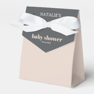 Rosa Graue Boho-Typografie-Baby-Party Geschenkschachtel