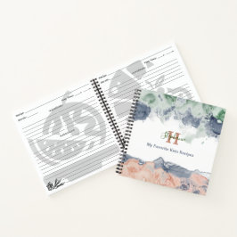 Rosa Graue grüne Wasserfarbe Teppichboden Rezept Notizbuch