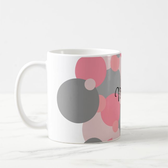 Rosa-graue Moleküle Kaffeetasse (Links)