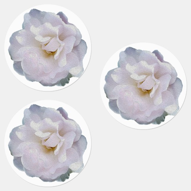 Rosa graue Rose Etiketten (Gruppe)