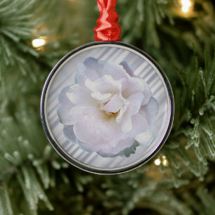 Rosa graue Rose Ornament Aus Metall
