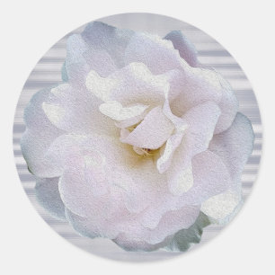 Rosa graue Rose Runder Aufkleber