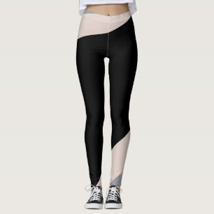 Rosa/graue/schwarze Yogapflanzen Leggings