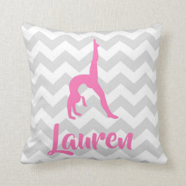 Rosa graues Gymnastik-Wurfs-Kissen Kissen