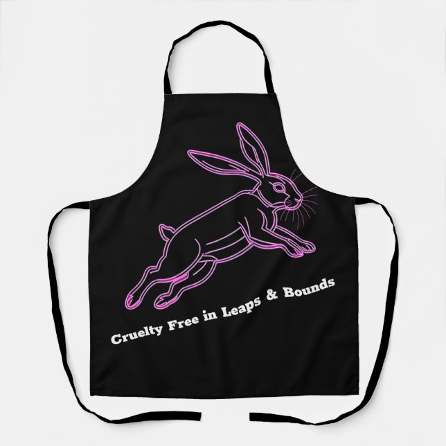 Rosa grausam in Leaps & Bounds Hare Schürze (Vorderseite)
