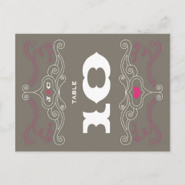 Rosa & Gray Rock 'n' Roll Music Themed Wedding Postkarte