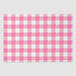 Rosa große Gingham-Karo-Kontrollkästchen Seidenpapier