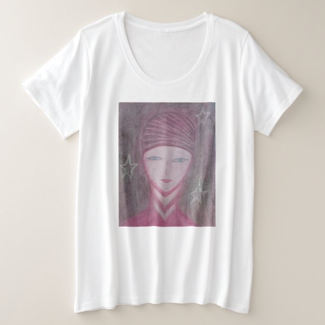 Rosa Große Größe T-Shirt (Design vorne)