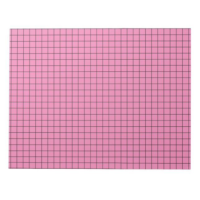 Rosa Grosses Graph Paper Notizblock (Vorderseite)