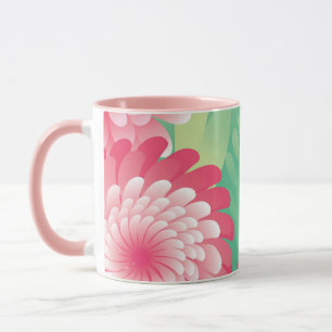 Rosa grün 8 März. Glücklicher Frauentag. Tasse